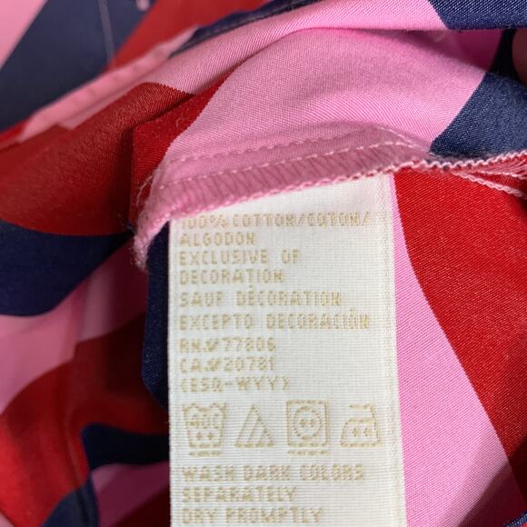 Tommy Hilfiger Blue Pink Red Striped Button Up Shirt Sz Medium - Picture 8 of 9